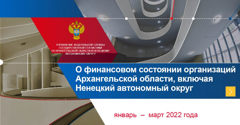 О финансовом состоянии организаций Архангельской области за январь-март 2022 года